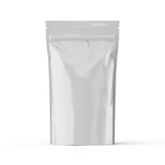 Coffee Pouch Package Isolated on White 3d Illustration for branding and showcasing packaging design for coffee, tea, or other snack food