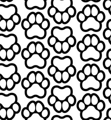 Background animal footprints vector illustration. Dog. Cat. Pet