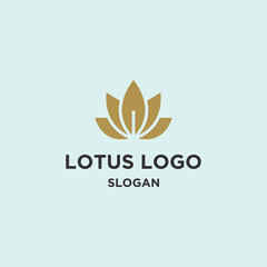 Lotus logo icon flat design template 