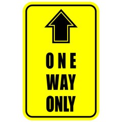 One Way Only, sign vector