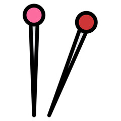 pin sewing tailoring handcraft icon