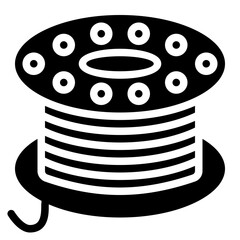 bobbin sewing tailoring needle icon