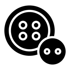 button sewing tailoring handcraft icon