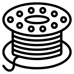 bobbin sewing tailoring needle icon