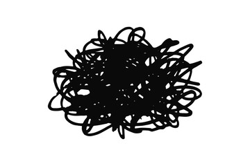 chaotic shading of the cloud silhouette. the concept of chaos, confusion