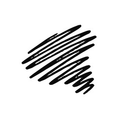hatching in grunge style. hand drawn zigzag line