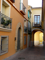 Villajoyosa. Alicante. Detalle de calle típica