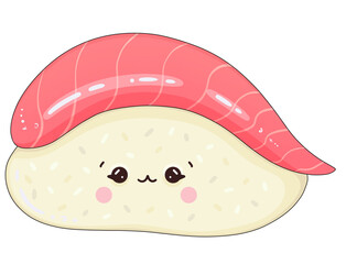 Kawaii Sushi on transparent background 