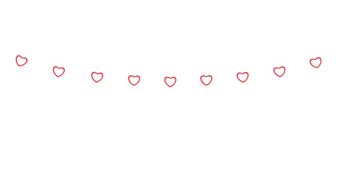 Valentine's Day Heart Decorative Line