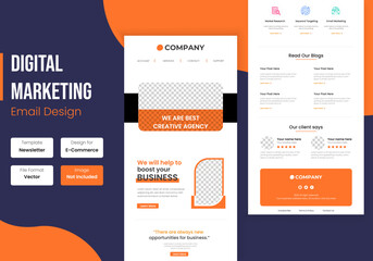 Business or creative agency email newsletter template	
