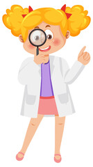 A girl wearing science gown