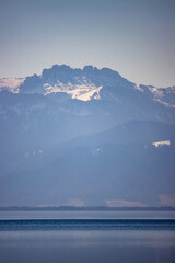 Fototapeta na wymiar alps over lake