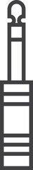 Obraz premium audio jack connector vector icon line 