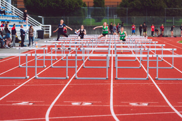 running track in the stadium
