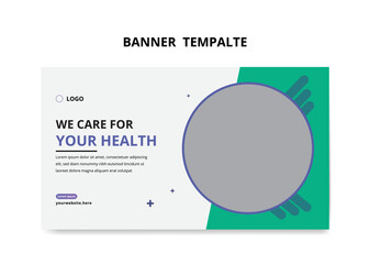 Medical health care web banner template.