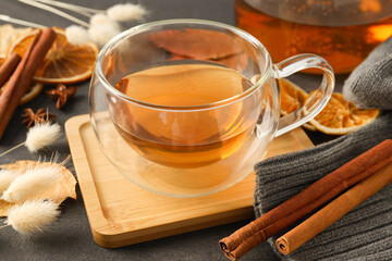 Concept of Hygge, warm and cozy composition