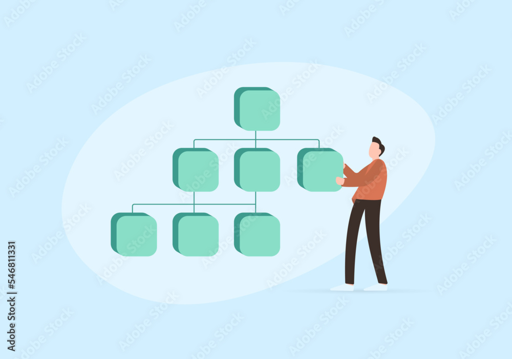 Fototapete Sitemap vector illustration. Build and Submit website XML map with lists the URLs for a web site. SEO - search engine optimization business web page concept