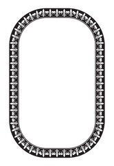 イラスト素材: レトロ、アンティーク、ビンテージの長方形のフレーム。ゴージャスな飾り罫オーナメント