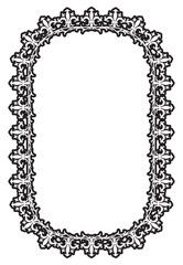 イラスト素材: レトロ、アンティーク、ビンテージの長方形のフレーム。ゴージャスな飾り罫オーナメント