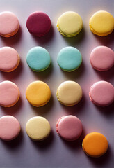 sweet Colorful macaroon different colors ,Culinary and cooking concept.
