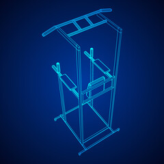 Pull up bar. Upper body workout, bodybuilding exercise.