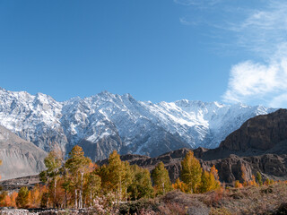Autumn landscape captured near Passu, in the Pakistani-Administered Kashmir region of Gilgit-Baltistan