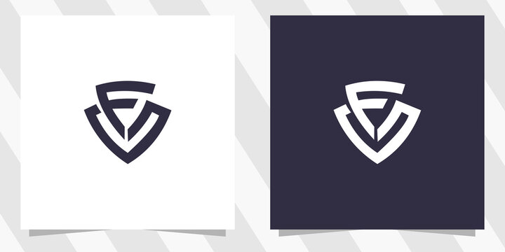 letter vf fv logo design