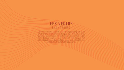 Orange Line Art Background Abstract EPS Vector