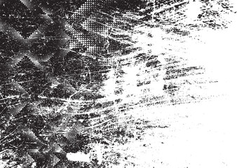 Glitch distorted geometric shape . Noise destroyed logo . Trendy defect error shapes . Glitched frame .Grunge textured . Distressed effect .Vector shapes with a halftone dots screen print texture.