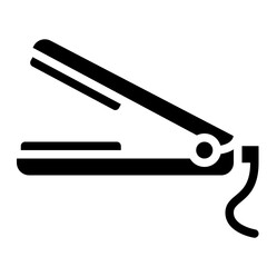 straightener hair salon beauty tool icon