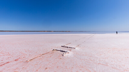 View of Hart Lake near Woomera, South Australia
