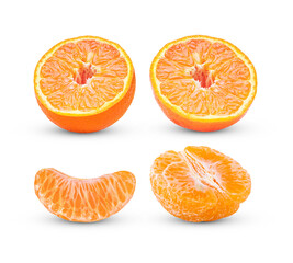Mandarin fruit isolated on transparent png