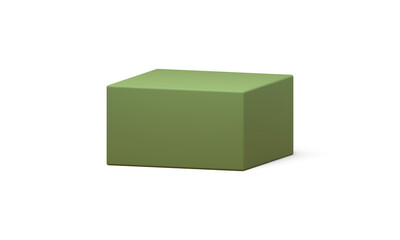 Green 3d pedestal rectangle geometric stage award arena elegant minimalist studio background