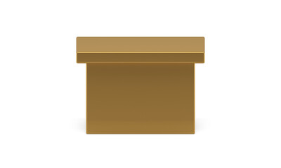 3d podium golden foundation platform isometric squared construction for promo presentation