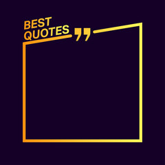 Quote text box square frame. Quotation bubble textbox design empty frames.