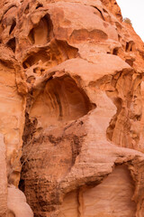 Wadi Musa, Jordan rocks view at Little Petra, Siq al-Barid