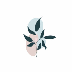 Abstract modern background with branch.Vector graphics.