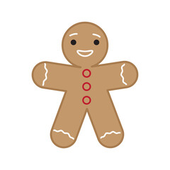 PNG picture of gingerbread man isolated on transparent background.