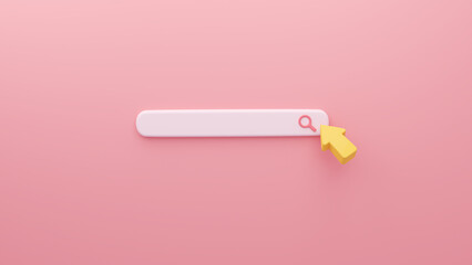 Minimal search bar. Simple and modern search bar design. 3D Illustration Background. - obrazy, fototapety, plakaty