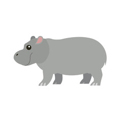 hippopotamus hippo illustration emoji vector