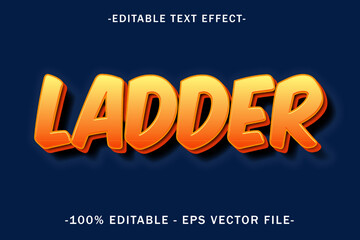 Ladder Editable Text Effect 3 D Emboss Style Design