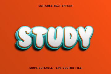 Study Editable Text Effect 3 D Emboss Style Design