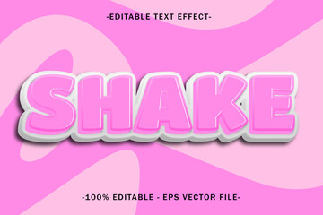 Shake Editable Text Effect 3 D Emboss Style Design