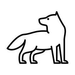 Wolf Icon Logo Design Vector Template Illustration Sign And Symbol Pixels Perfect