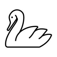 Swan Icon Logo Design Vector Template Illustration Sign And Symbol Pixels Perfect