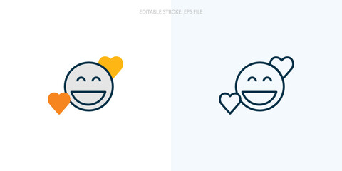 Satisfaction icon for your website, logo, app, UI, product print. Satisfaction concept flat Silhouette vector illustration icon. Editable stroke icons set. EPS file	