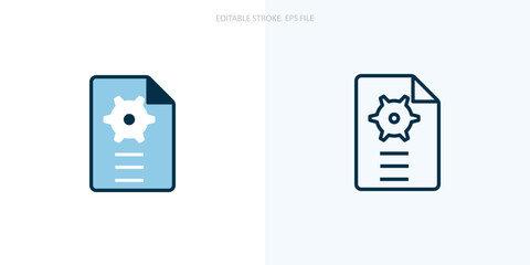 User manual icon for your website, logo, app, UI, product print. User manual concept flat Silhouette vector illustration icon. Editable stroke icons set. EPS file