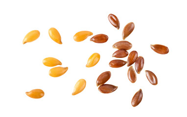 Flax seeds isolated on transparent png
