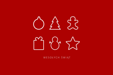 Wesołych Świąt. Ilustracja wektorowa