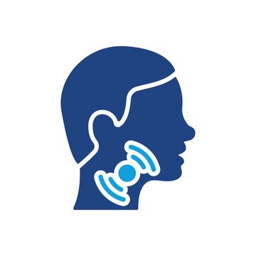 recommend clip art: Sore Throat Silhouette Icon. Painful Sore Throat Color Icon. Male head in Profile Pictogram. Symptom of Angina, Flu or Cold. Isolated Vector illustration
